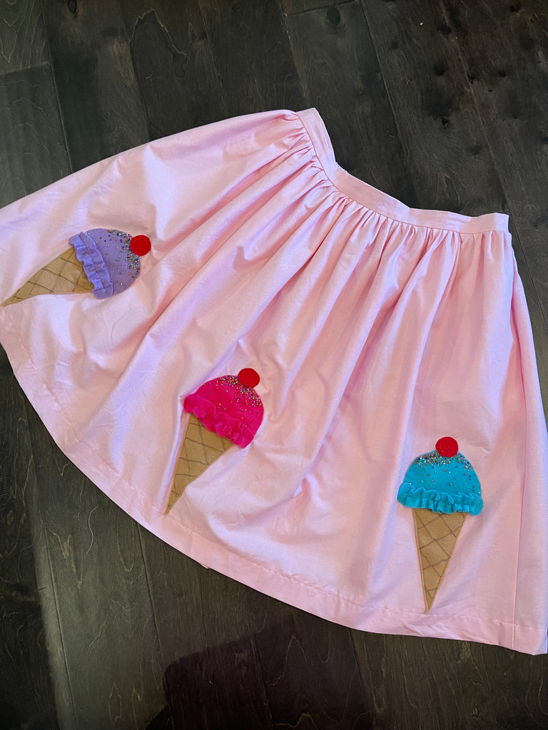 I Scream for Ice Cream Skirt Crown and Sparrow Apparel I Scream for Ice Cream Skirt Crown and Sparrow Apparel