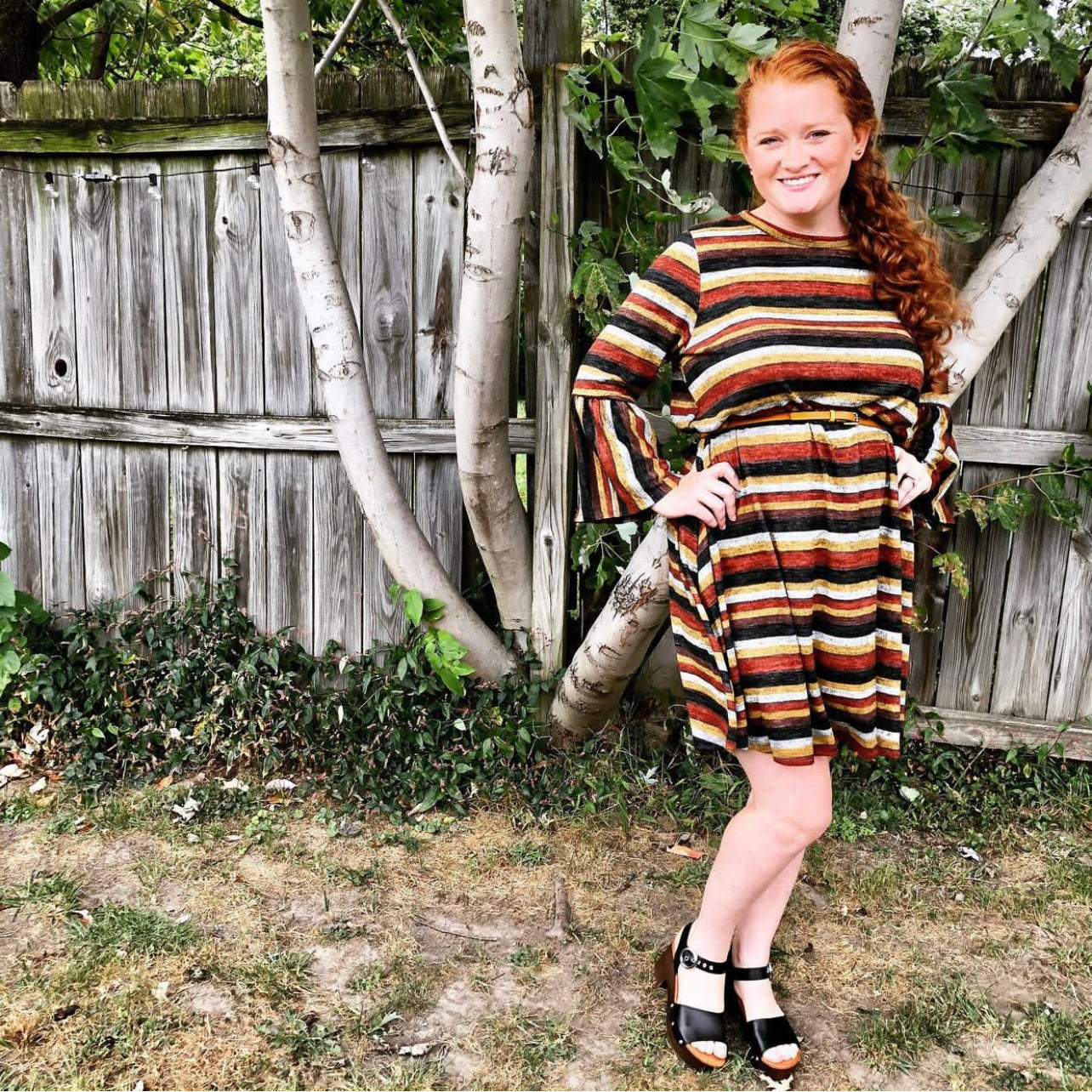 Falling For You Striped Dress + – Crown and Sparrow Apparel