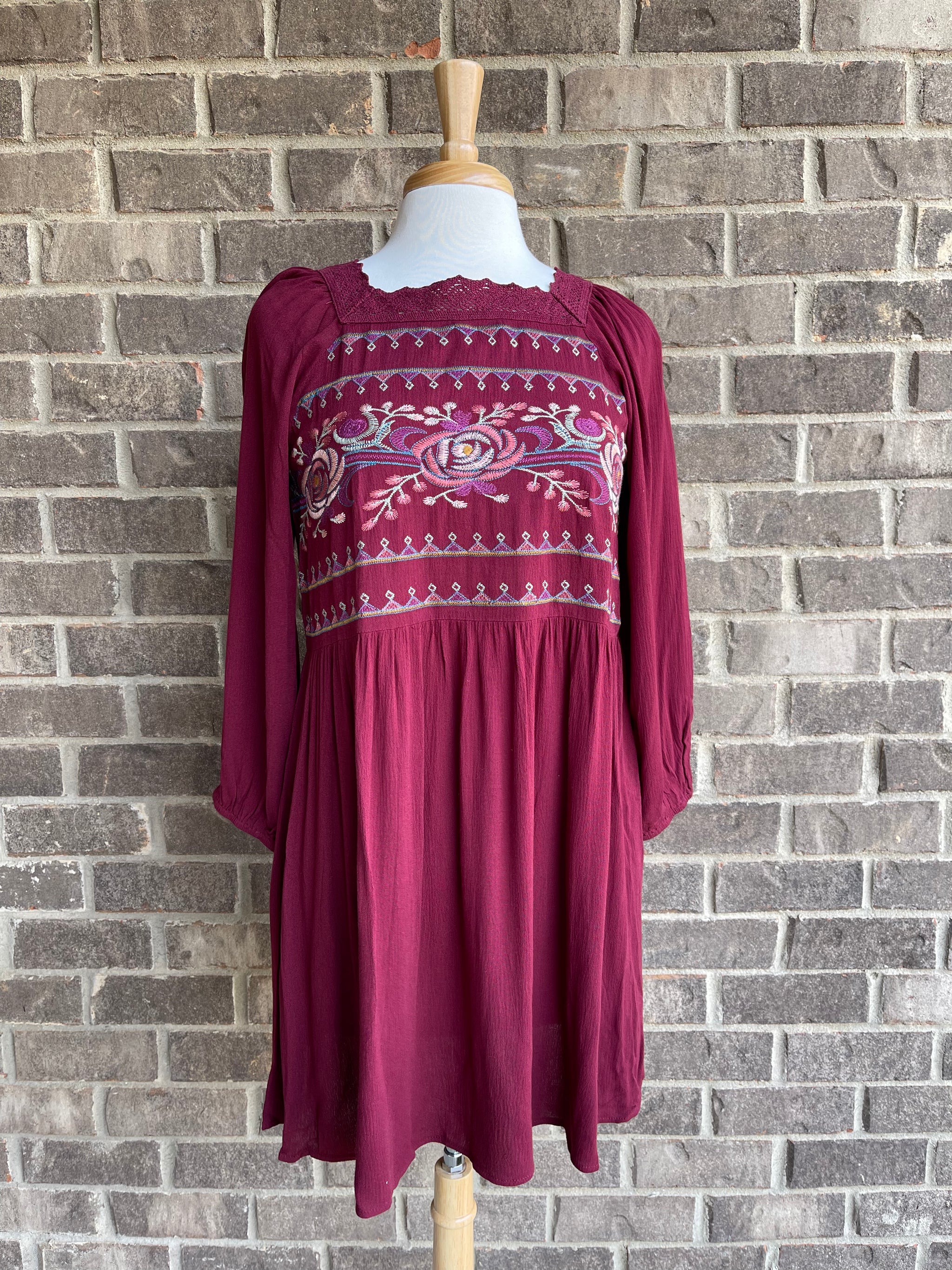 sachin and babi light blue dress Burgundy Quinceanera Dress With Floral Charro Lace... From Readygogo,  $206.04 main image 1