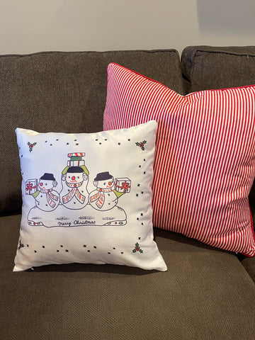 The snowman Trio Pillow Cover