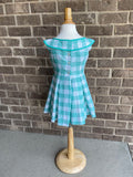 Aqua Daisy Gingham Dress