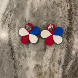 Fourth of July Flower Power Earrings