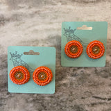 Circles of Orange Earrings