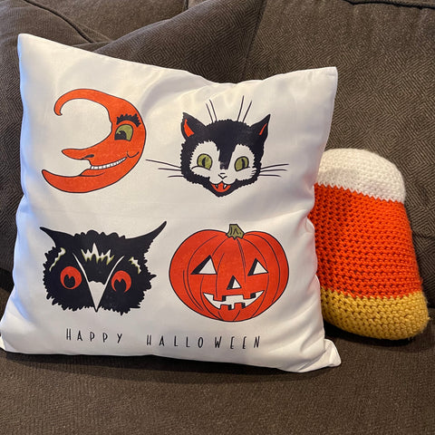 Vintage Inspired Halloween Pillow Cover