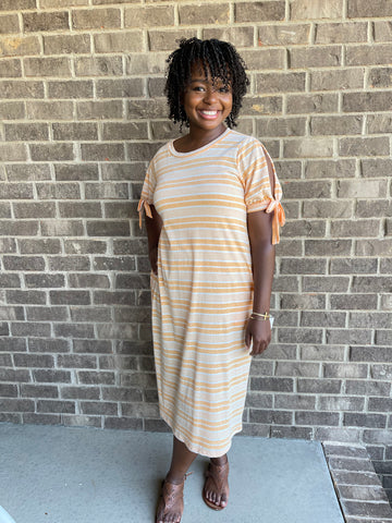 Sherbet Stripes T Shirt Dress