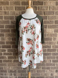 Lovely in Floral Raglan Tee +