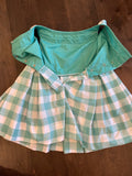 Aqua Daisy Gingham Dress