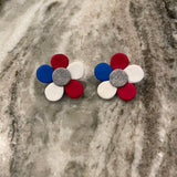 Fourth of July Flower Power Earrings